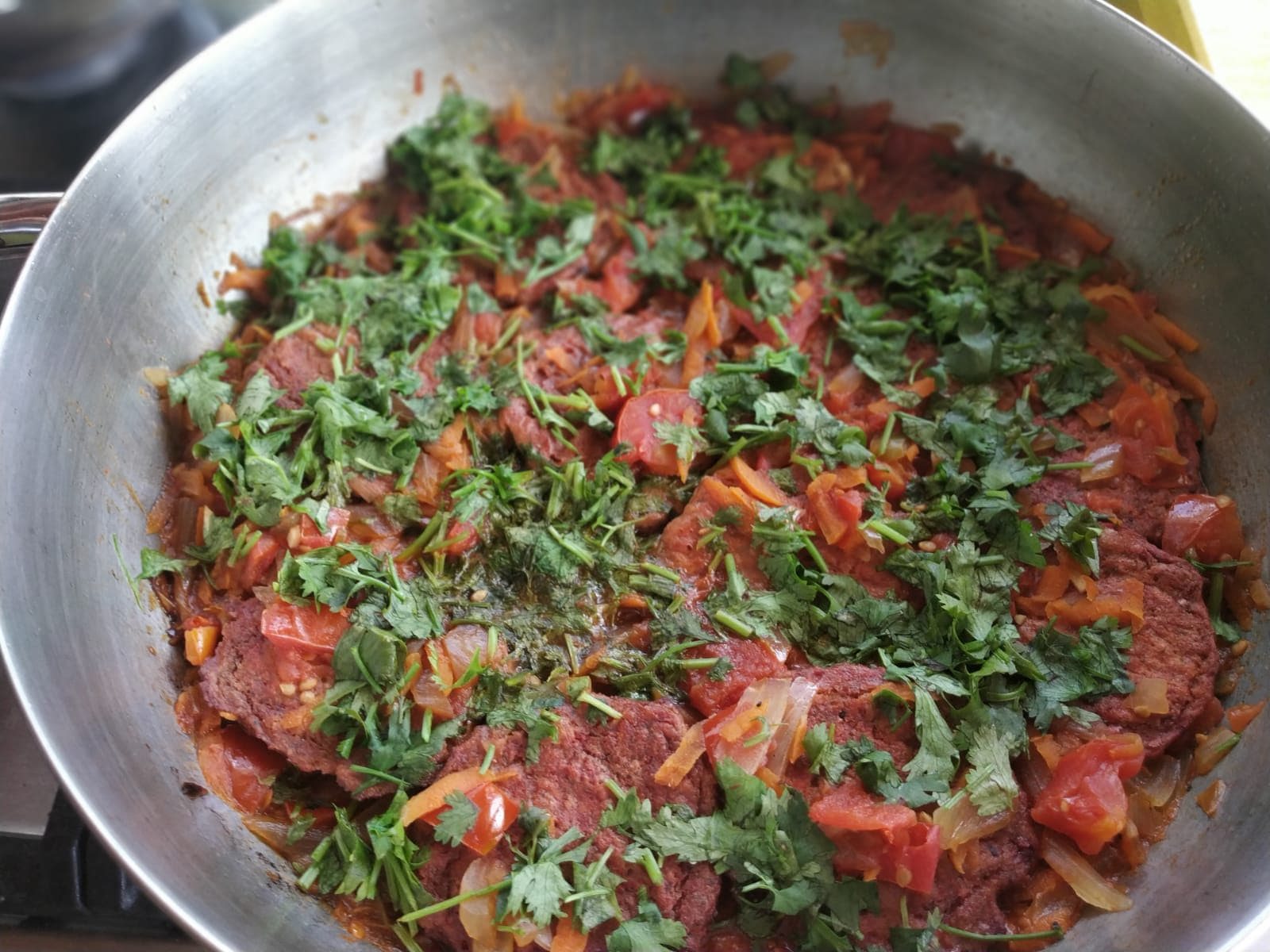 Mung Beans and Tofu Vegan Patties in Tomato Sauce Recipe