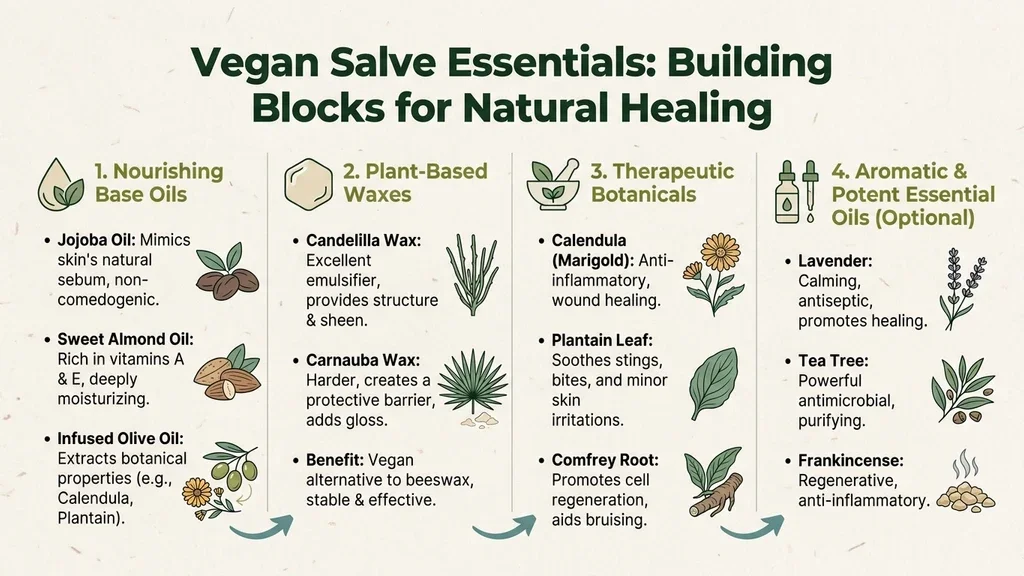 Vegan plant based salve being prepared in a glass beaker