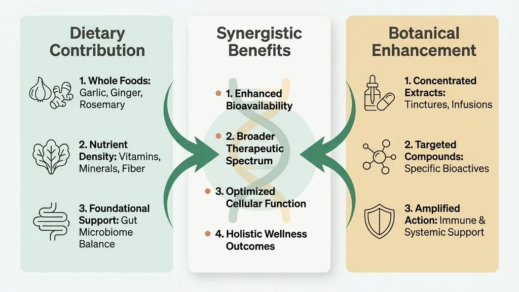 Herbs and healthy foods prepared for natural remedies